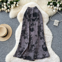 French-style Sophisticated Satin Skirt For Women