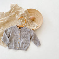 New Sweet Rhombus Hollow Long Sleeve Small Jacket