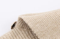 Women's Irregular Turtleneck Long-sleeved Sweater