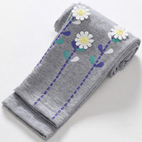 Spring And Autumn Little Girl Bottoming Zipper Pants For Outer Wear