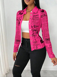 New Women's Casual Shirt With Lettered Slogan