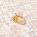 ins European and American micro-inlaid zircon lotus nose ring, popular personality non-perforated piercing nose nail nose clip