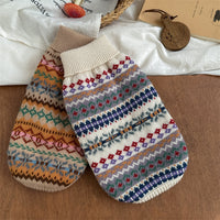 Retro Striped Beige Sweater Autumn Winter New Cat Dog
