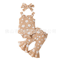 Women's Fashion Printed Sling Romper Suit