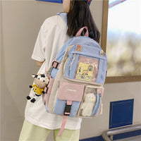 Elementary School High School Birthday Cute Large-capacity Contrast Color Backpack