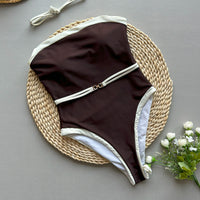One-piece Swimsuit Women's Sexy European And American Bikini Women's Solid Color