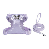 Small Dog Chest Strap Easy Walking Dog Metal Butterfly Hand Holding Rope