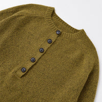 Women's Round Neck Single-breasted Knit Sweater