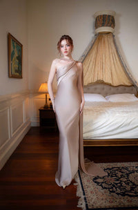 Fishtail Banquet Bodycon Slimming Elegant Ladies One-Shoulder Dress For Social Events