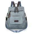 Backpack PU Soft Leather Textured Shoulder Bag Large Capacity Simple