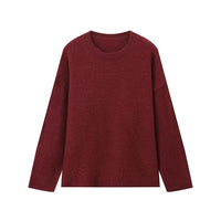 Loose-fitting Solid-color Casual Warm Sweater