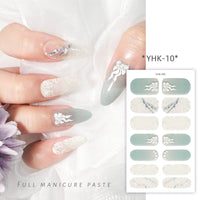 Spring Three-dimensional Relief Nail Stickers 3D Baking-free Waterproof Wholesale