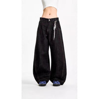 Starry Sky Pattern Saber-Style Mens Retro Loose Straight-Leg Wide-Leg Casual Trousers