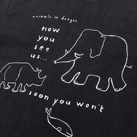 Hand-painted Abstract Elephant Printed T-shirt Men