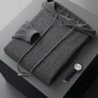 Men's Casual Hooded Cashmere Sweatshirt Autumn And Winter Loose Top