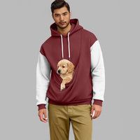 Men's Comfortable Retro Color-Block Long-Sleeve Hoodie