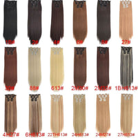 Wig Extensions 6-piece Set, Long Straight Hair