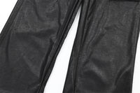 Men's Motorcycle Loose Wide-leg Leather Pants