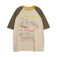 Hand Painted Graffiti Printing Short Sleeve Men