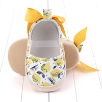 Cute baby toddler shoes with non-slip soft sole bow