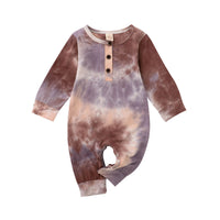 Tie-dyed romper long romper