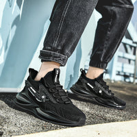 Flying Woven Sneakers Men's Shoes Popcorn Running Shoes Light Soft Sole Casual Shoes