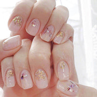 Finished product of phototherapy with fake nail patch