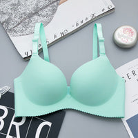One piece deep v gathered bra
