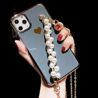 Compatible with Apple , Pearl bracelet phone case