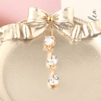 European And American Fashion Pendant Love Heart Zircon Belly Button Ring