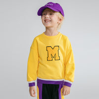 Boys' sweater with crew neck letters