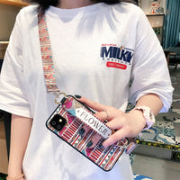 Chinese style messenger lanyard phone case