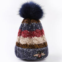Four - color knitted hat and velvet hat