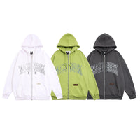 Letter Spray Painting Printed Hoodie Loose Casual Men