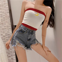 Slim Hot Girl Ripped Denim Shorts