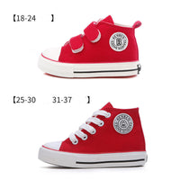 New boys and girls high-top canvas shoes