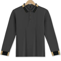 Long Sleeve Lapel Men's Solid Color Button Casual Business