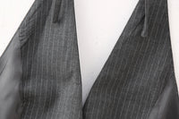 Women's V-neck Backless Pinstripe Vest