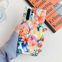 Green leaf pattern phone case