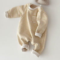 Baby Cotton Romper Baby Fashion Simple Casual Striped Jumpsuit