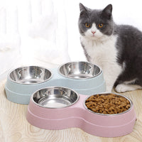 Round two-in-one drinking water feeding dual-purpose dog bowl