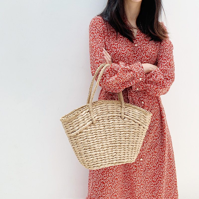 Fashion Rattan Women Handbags Wicker Lady Bags