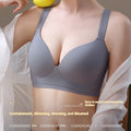 Traceless Plus Size Bra For Women Push Up Breast Holding Adjustment