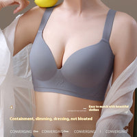 Traceless Plus Size Bra For Women Push Up Breast Holding Adjustment