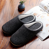 Men's Cotton Black Autumn Season Home Furnishing East Indoor Household Warm Slippers Soft Bottom Good Anti-skid Slippers