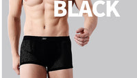 Men's ice silk hollow boxer briefs