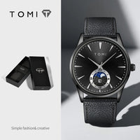 Korean-style Fashionable Round Watch For Men And Women, Simple And Casual