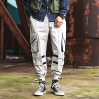 Multi-pocket overalls men's trendy leggings