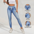 High-waisted High-stretch Ripped Jeans