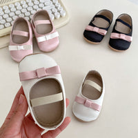 All-match One-word Butterfly Knot Baby Shoes Comfortable Breathable, Non-slip, Wear-resistant